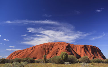 The sandstone formation known as Uluru in Northern Territory, Australia